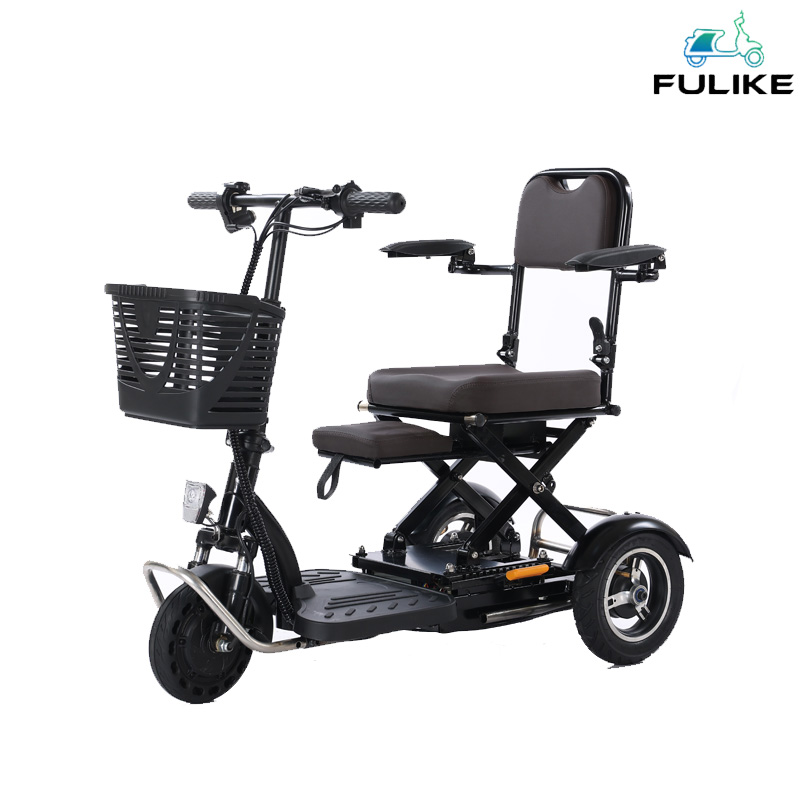 FULIEK Customized OEM Tricycle Electric Folding 3 Wheel Tricycle 350W Trike Bike 