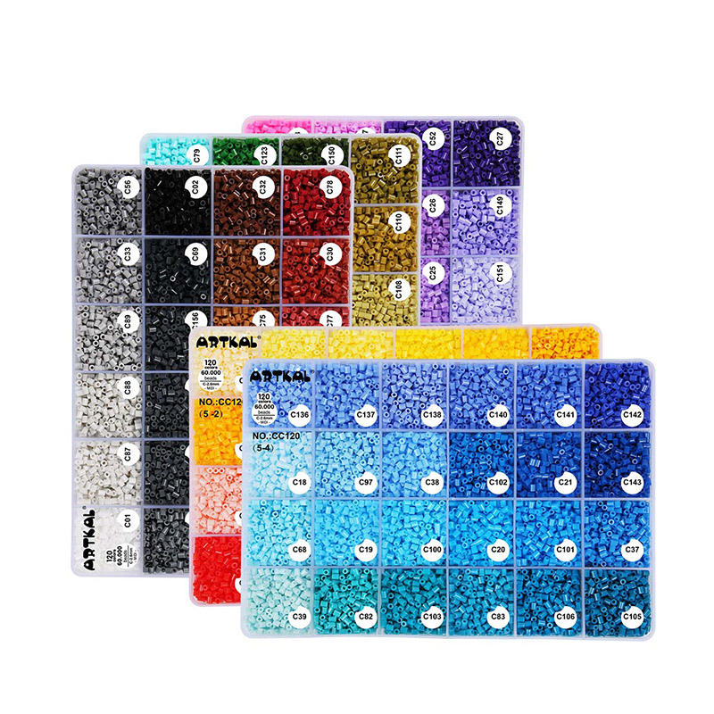 Artkal Wholesale educational toys diy puzzle game ironing hama beads set plastic 5mm 33,480 hama perler beads 3 Boxes Set