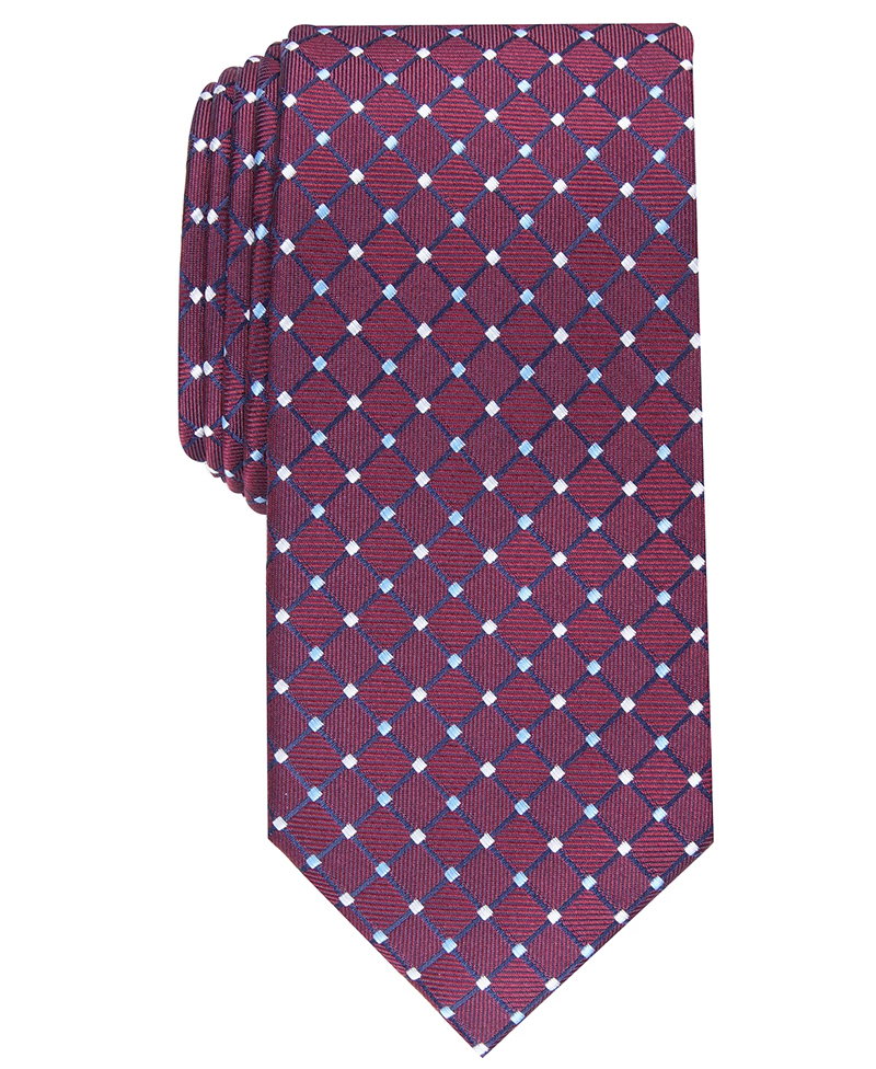 Woven Micro Fiber Polyester Necktie Small Dots with Check Rich Color 