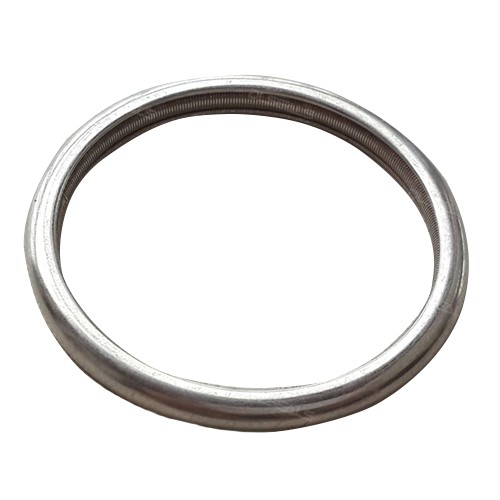 Internal pressure spring reinforced metal C-type seal ring
