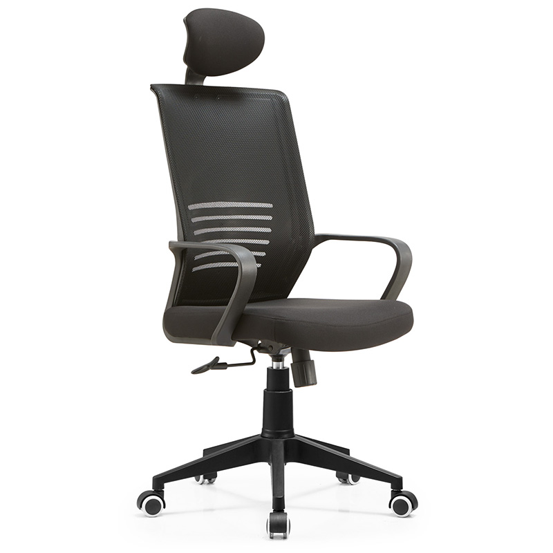 High Back Good Simple Rolling Office Chair with Headrest