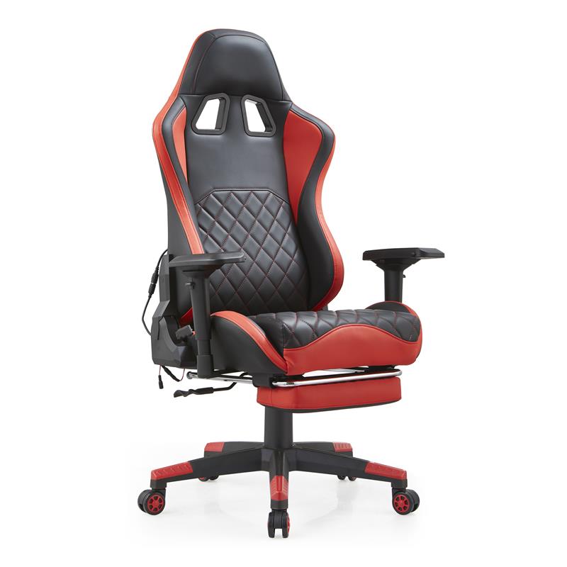 Reclining Gtracing Rocker Comfortable Gaming Massage Chair with Foot Rest