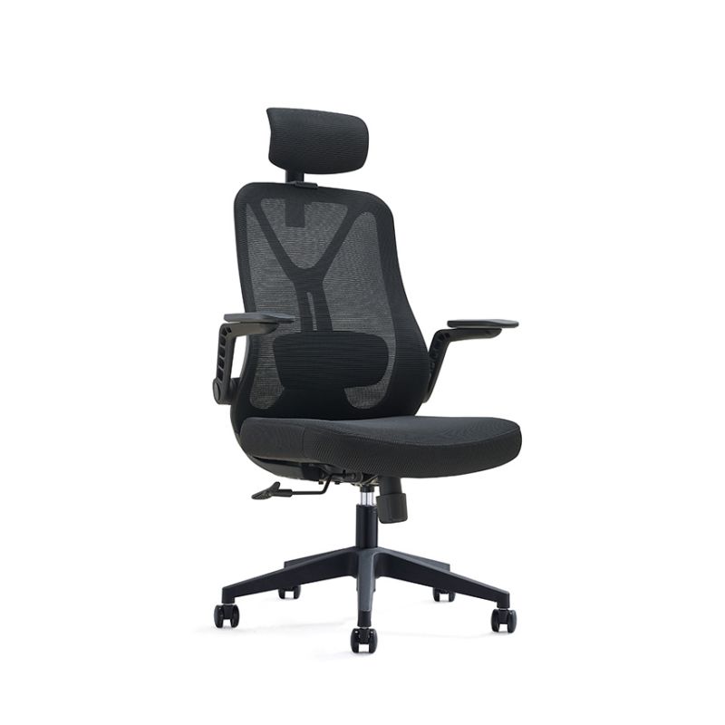 Ergonomic Executive Mesh Computer Office Chair With Retractable Arms
