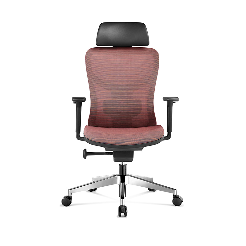 Adjustable Headrest Ergonomic Executive Office Chair with "Whale Tail" shaped elastic Lumbar Support
