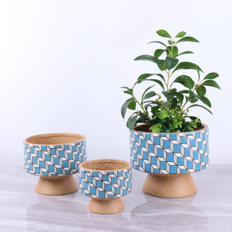 Modern Patterns 3D Visual Effects Home Decor  Glazed Plants Pot & Vases