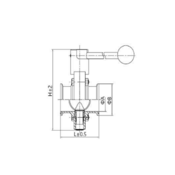 Sanitary Manual Quick Install Butterfly Valve