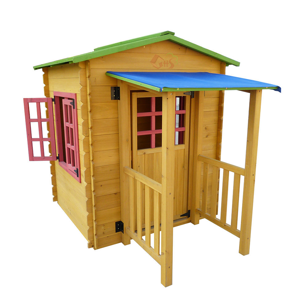 C041 Outdoor Kids Wooden Cubby Wooden Playhouse