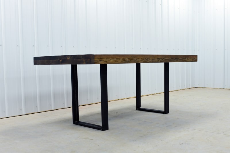 Industrial design work table - EPSITABLE - MANORGA - wooden / metal base / rectangular