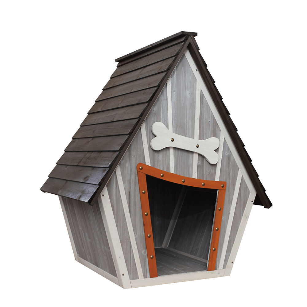  P396 Wood Dog Kennel With Apex Asphalt Roof