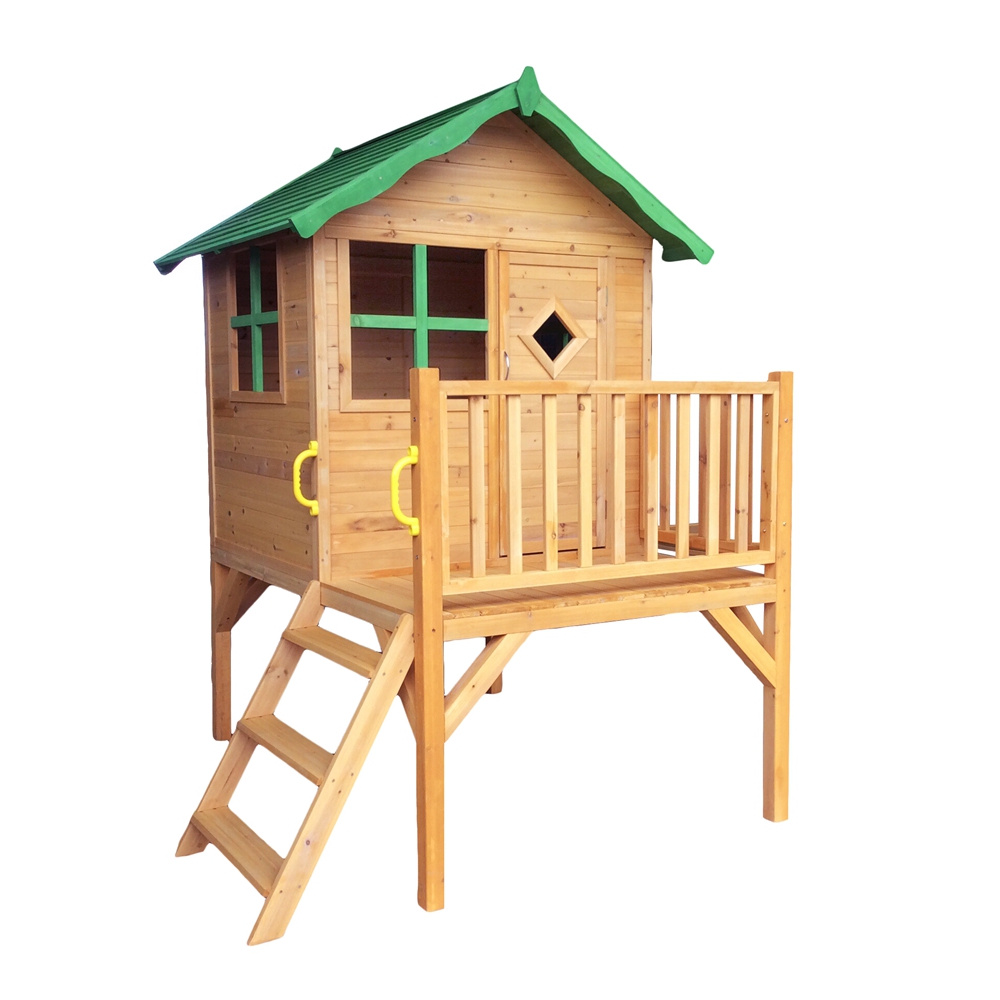 C042 Wood Kids Playhouse Wooden Playhouse for Children Outdoor