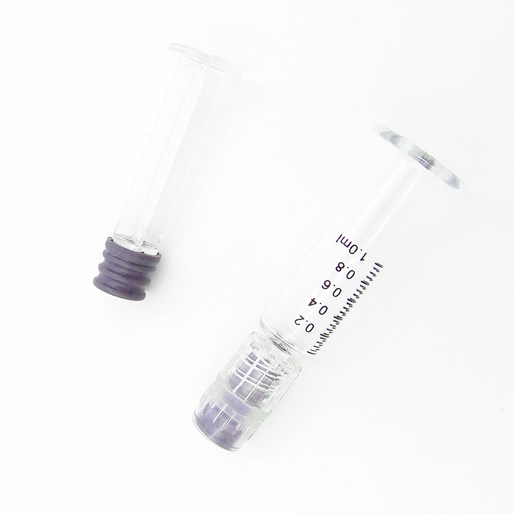 Food Grade Luer Lock 1.0ml Glass Syringe For Thc Cbd Oil