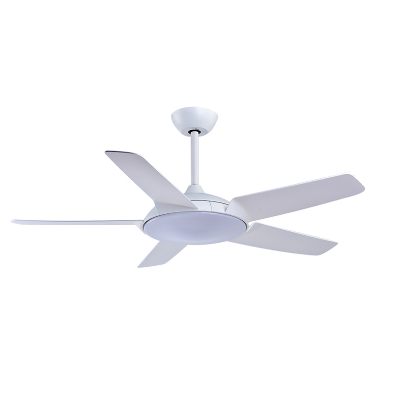 Modern Simple 52 in Chandelier Fan White 3 5 ABS Blades Forward Reverse Dc Bldc Remote Control LED Ceiling Fan with Light