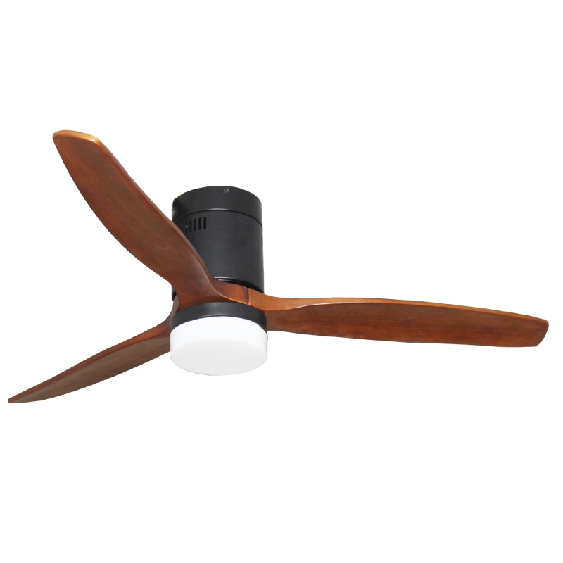 Modern 52 Inch 3 Blades Wooden Hanging Electric Fan Ceiling Wood Dc Control Remote Ceilling Fan with Lights
