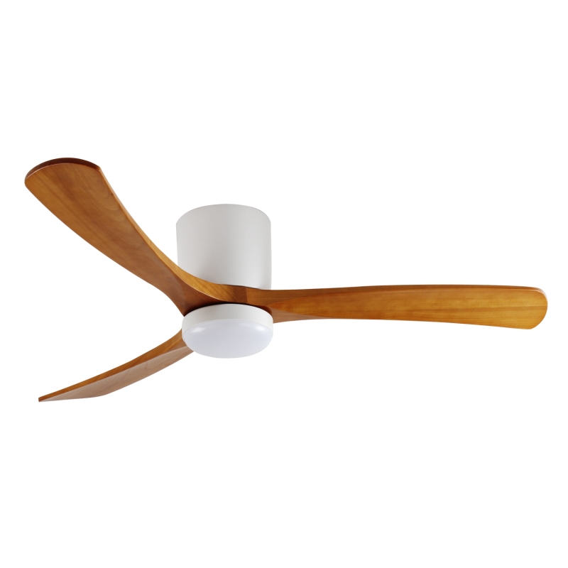 High Quality Fan Lighting 3 Solid Wood Blades Dc Remote Control LED Ceiling Fan for Living Room