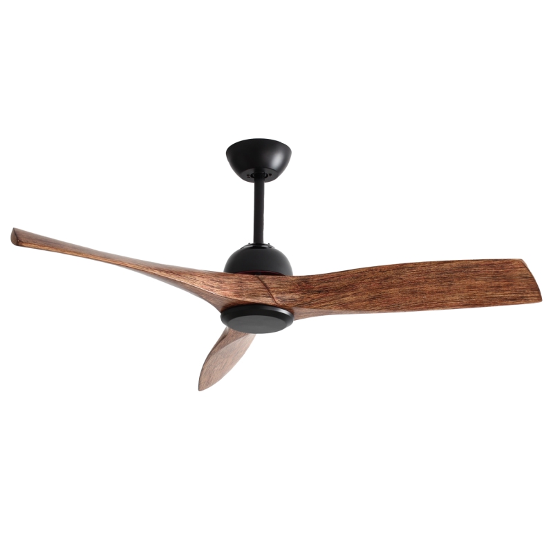 Modern Decorative 52 Inch 3 Solid Wood Blades Fan Cele Invert Reversible Unique Remote Control Ceiling Dc Fan