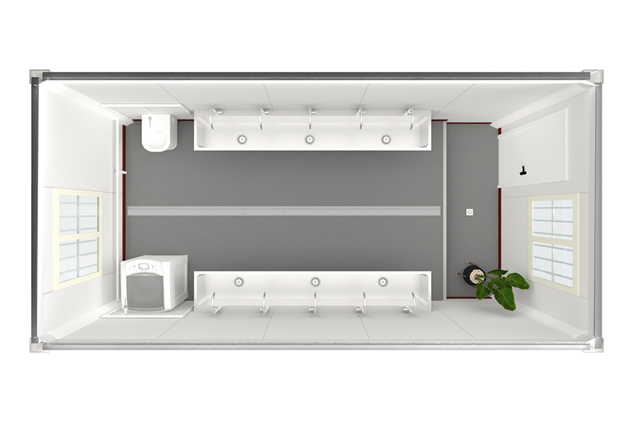 Integrated Water Closet Flat Packed Homes