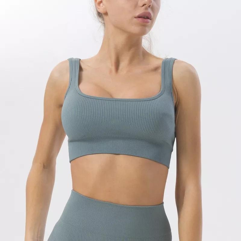 High Quality Factory price  bras tank ladies seamless plus size crop top bra sports bras