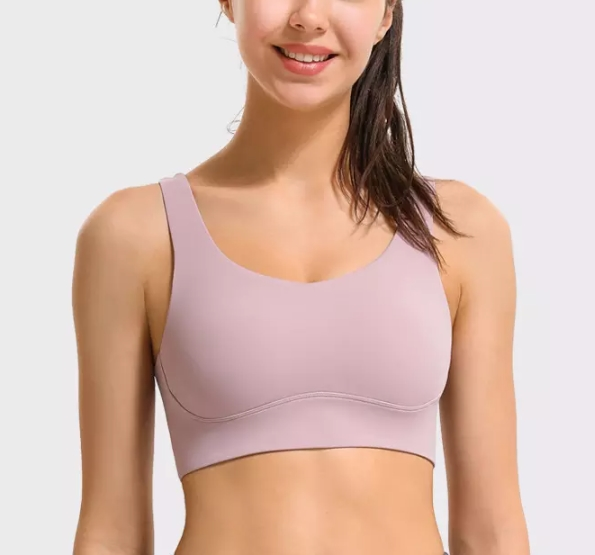 Custom Logo women's removable pad crisscross back high impact sports yoga bra for athletic workout