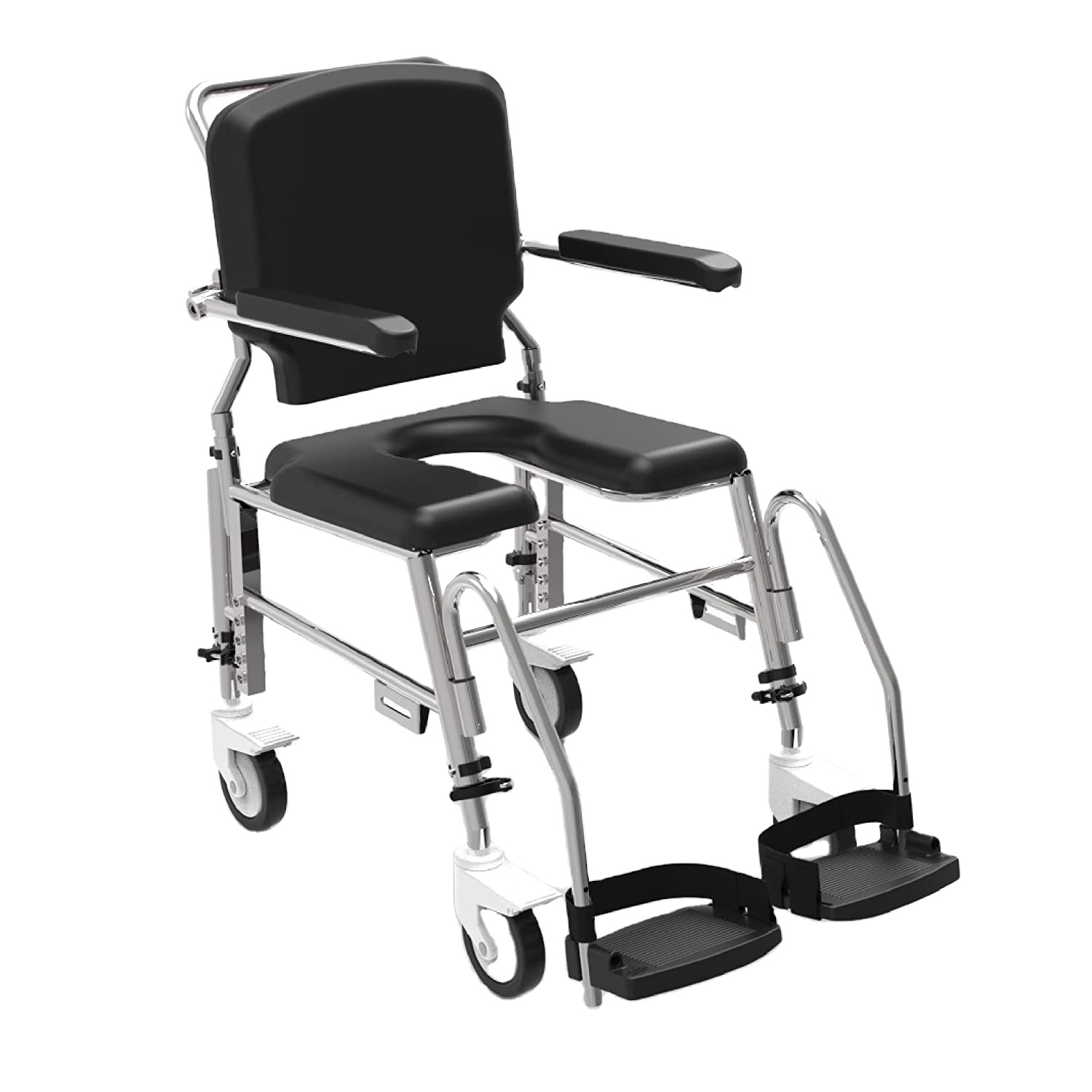 2023 Arcatron Prime SAS100 Assistant Propelled Shower Commode Wheelchair with Height Adjustability and Swivel Armrest