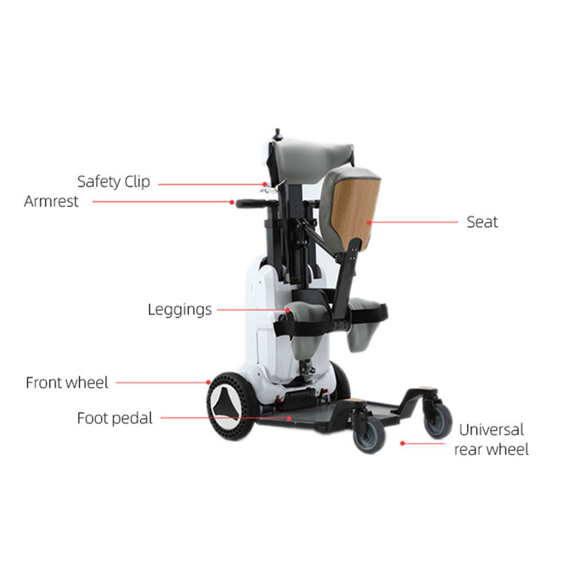  home-care rehabilitation equipment medical electric standing patient lift wheelchair standing frame for leg training