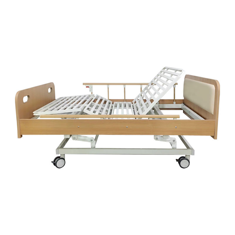 3 Function Wood Home Care Bed Disabled Electric Nursing Bed Elderly Medical Hospital Bed
