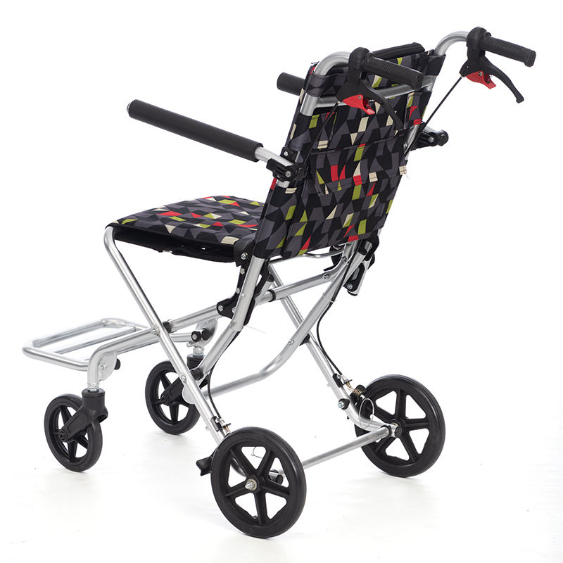 Traveling Elderly Mobile Scooter Ultra Portable Aluminum Manual Wheelchair Folding Portable Wheelchair For The Disabled