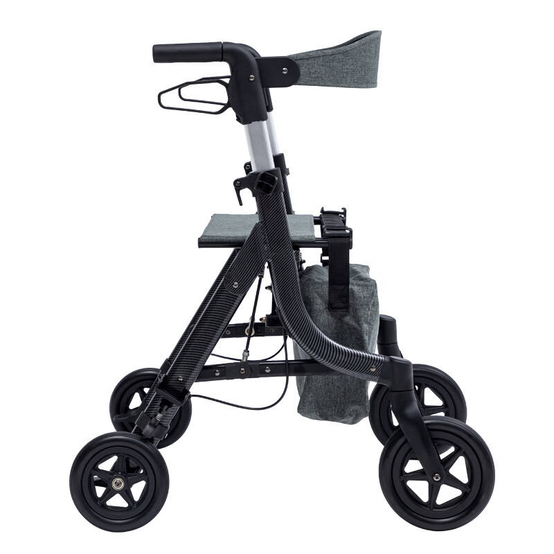 Wholesale RW-001 Foldable Aluminum Alloy Rehabilitation Walking Trolley for The Elderly with Seat Board