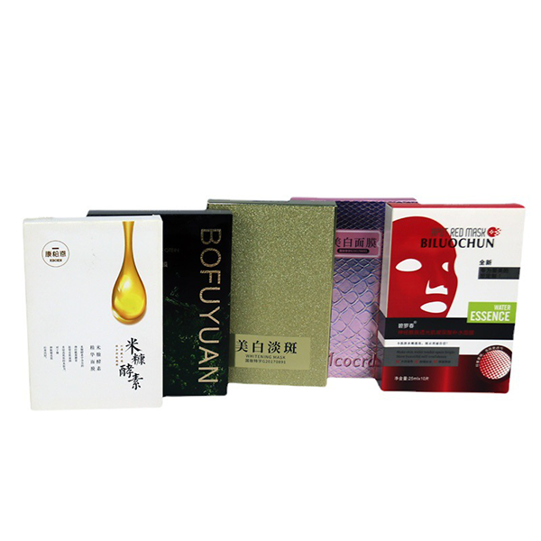 China Wholesale Custom Coated Paper Full Color Printed Cardboard Face Mask Skin care Cosmetic Packaging Box for Facial Masks