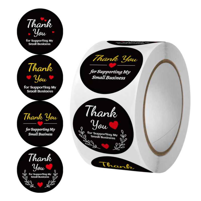 Hot Sale 1 inch Round 500 Thank You Stickers for Business