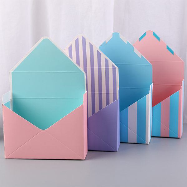 2023 Eco Friendly Cardboard Folding Envelope Flower Box Creative Flower Gift Box
