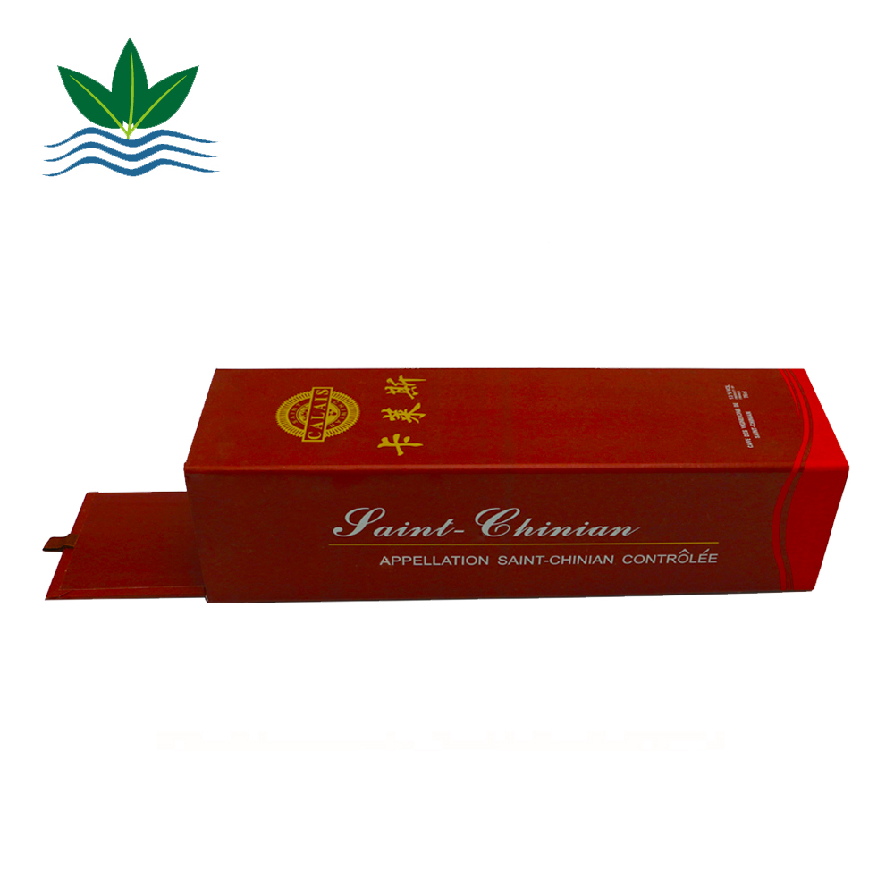 Brand Logo Printing Custom Gold Foil Stamping Paper Set Wine Package Paper Boxes