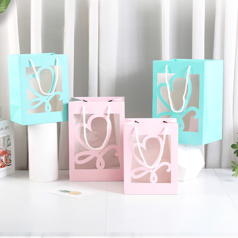 Custom White Paper Shopping Bag Wholesale Gift Packaging Transparent Paper Bags