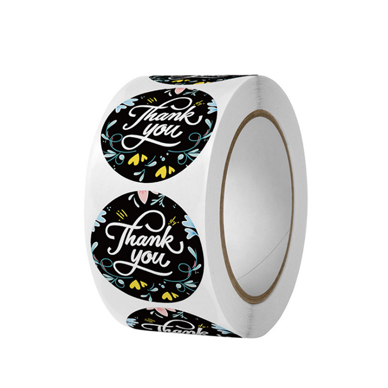 500pcs Thank You Labels Per Roll 1" Round Thank You Stickers for Small Business