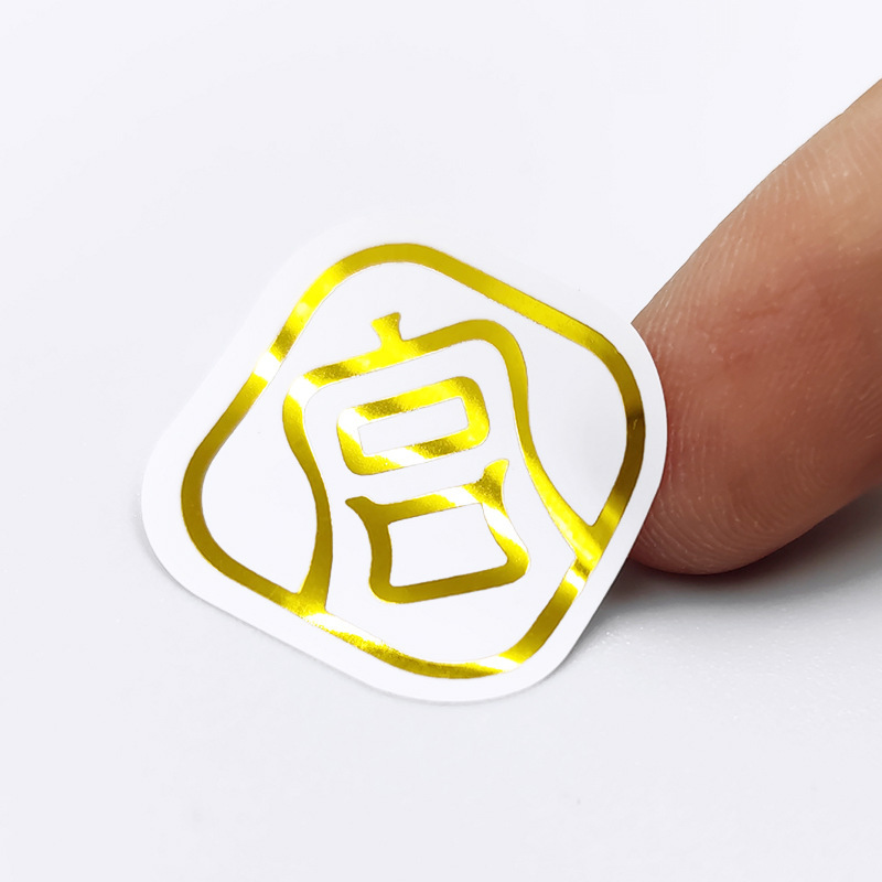 Gold Stamping Custom Waterproof Adhesive Product Stickers Labels