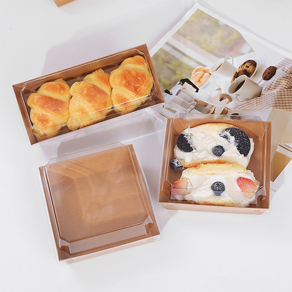 Custom Logo Manufacturer Printing Brown Food Packaging Snack Burger Cake Gift Paper Box with Clear Window