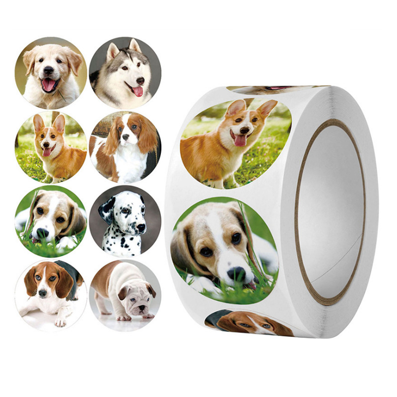 2022 New Design Christmas School Children Reward Motivational Kawaii Dog Cute Gift Sticker for Kids