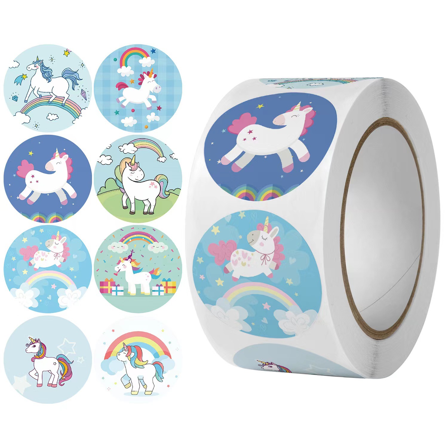 Custom Unicorn Pattern Label Printing Gift Adhesive Label Stickers