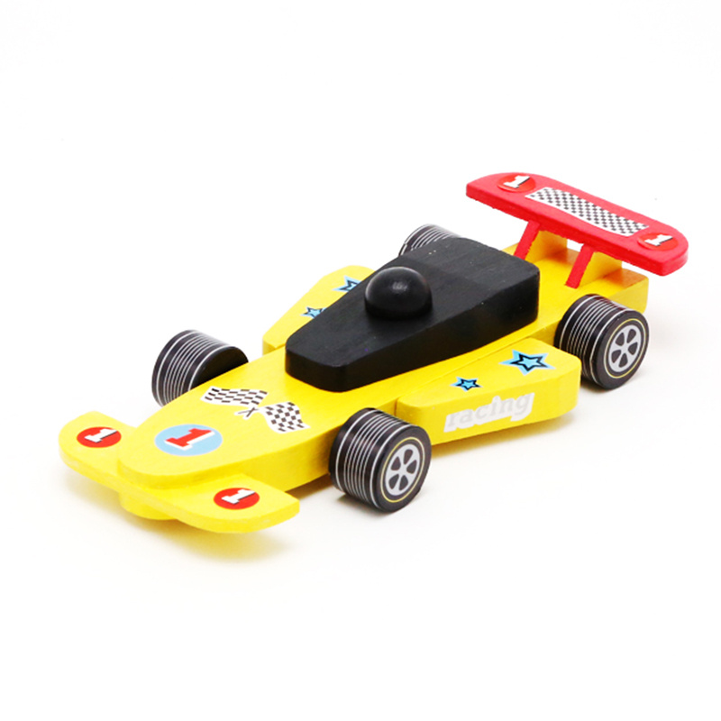  Little room Factory Direct Happy Concert Custom Mini Wooden Baby Children Toys Car Vehicle For Kids