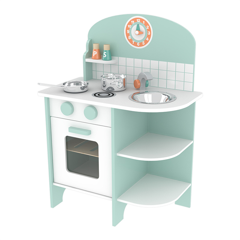 Little Room Hot Selling Custom Toddler Pretend Cooking Pretend Role Play Set Kids Wooden Kitchen Toys With Sounds Light For Girls