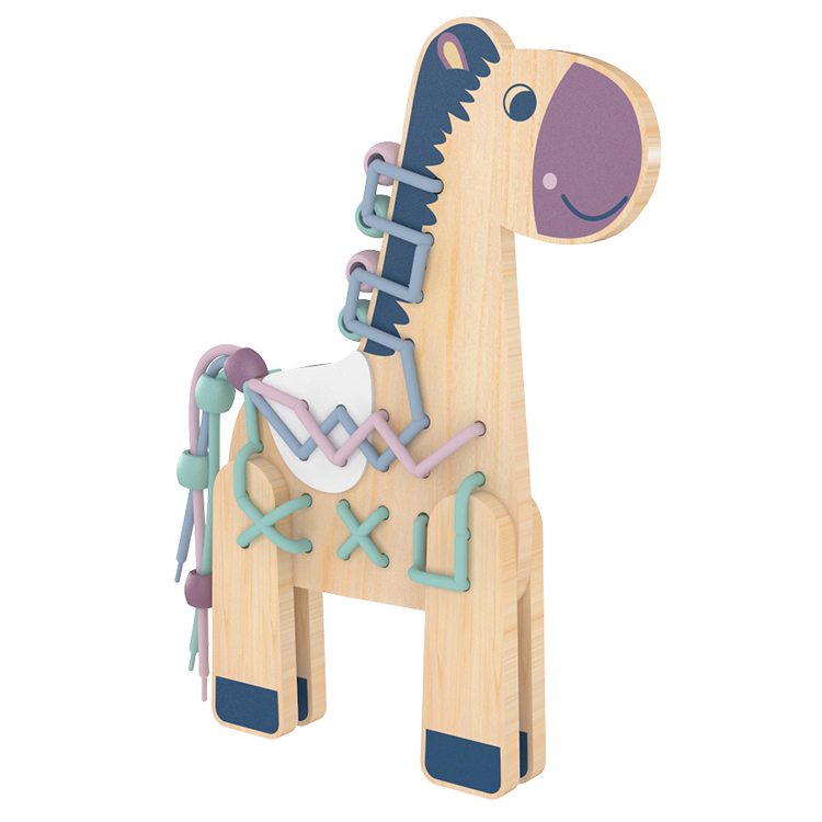  Little Room Wooden Lacing Horse | Various Material DIY Set for Kids | For Age 3 Years and Up | 18 Pieces