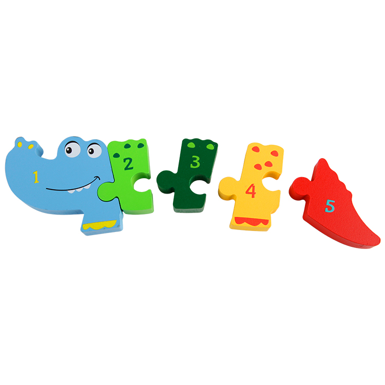 Little Room Numbers &amp; Crocodile Puzzle | Double-Sided Wooden Jigsaw Game For Kids