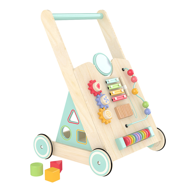 Little Room My First Musical Walker | Wooden Push Along Baby Walker Trainer with Music Box & Activities |12 Months and Up 