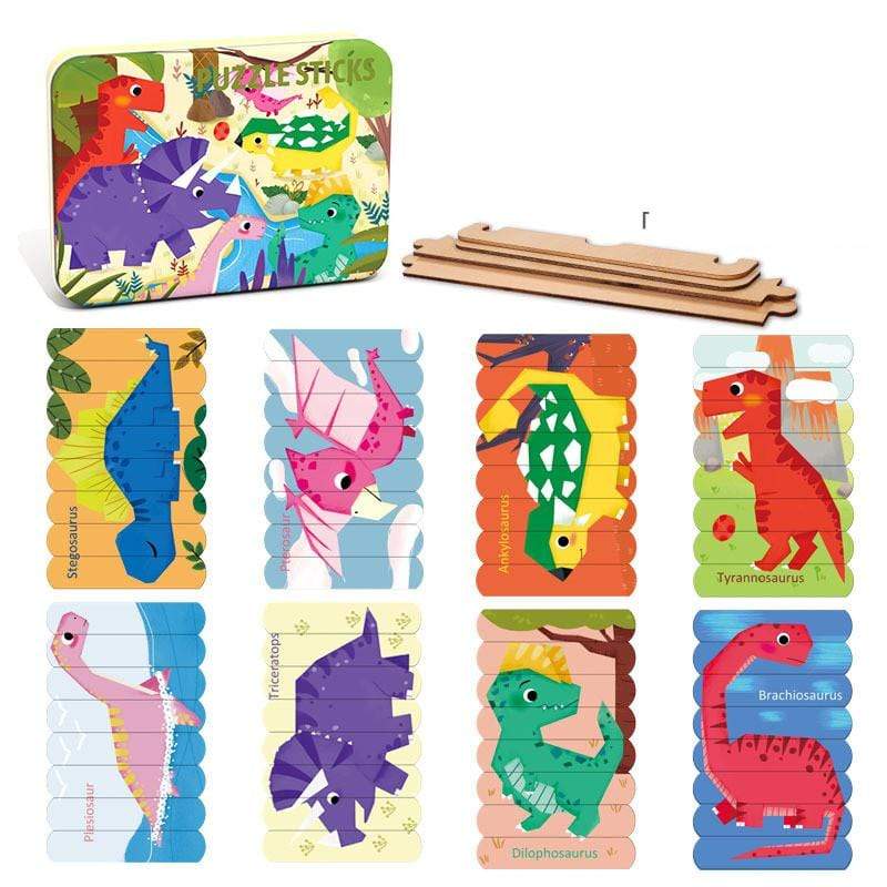 Wooden Puzzles: The Perfect Gift for Young Children to Build Skills and Solve Problems. Brightly Colored and Chunky Pieces Encourage Motor Development, While Puzzles with Trays Enhance Problem-Solving Abilities.