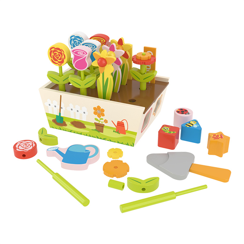 Little Room best gift colorful vegetable  set wooden toys for children and flower