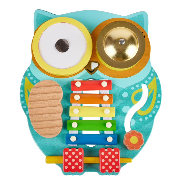 Little Room Owl Mini Band | Toddlers &amp; Kids Multiple Musical Wooden Instrument Set