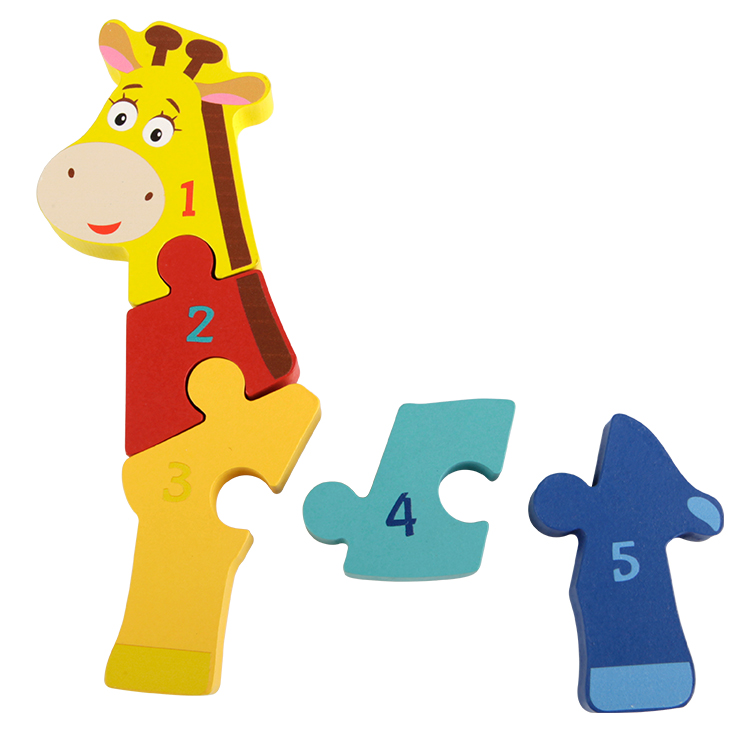Little Room Numbers &amp; Giraffe Puzzle | Double-Sided Wooden Jigsaw Game For Kids