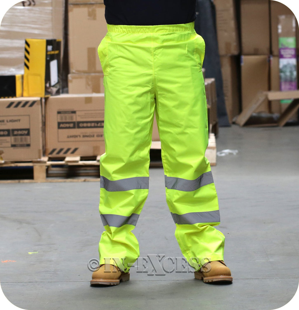 High Visibility Waterproof Rain Pants for ANSI E Protection
