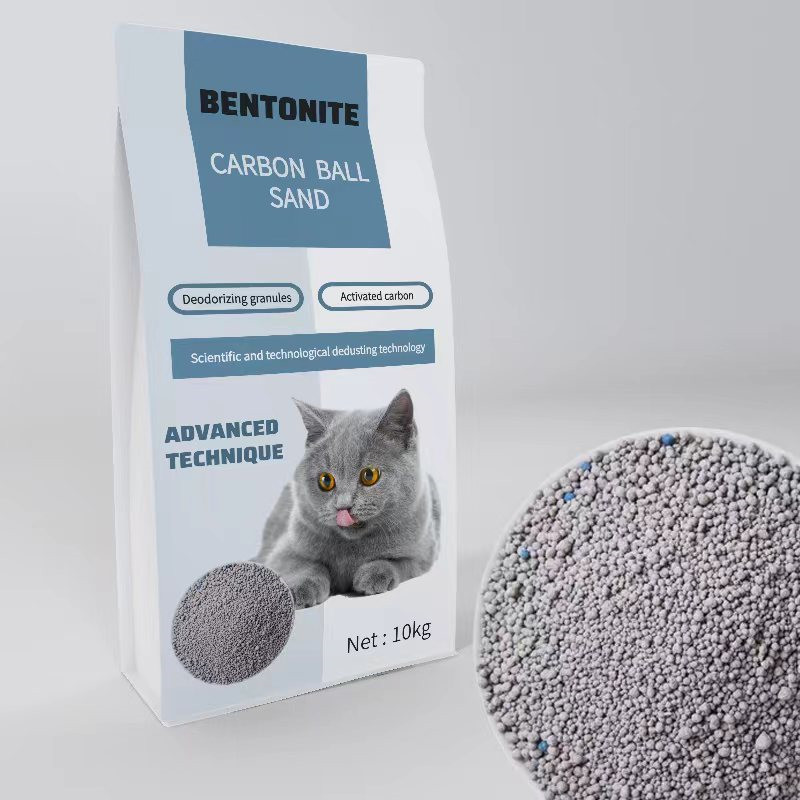  Activated carbon deodorizing heng drill cat bentonite carbon ball sand