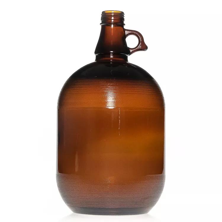 4L Large Empty Glass Wine Bottle one Gallon Large Glass Beer Container With Handle