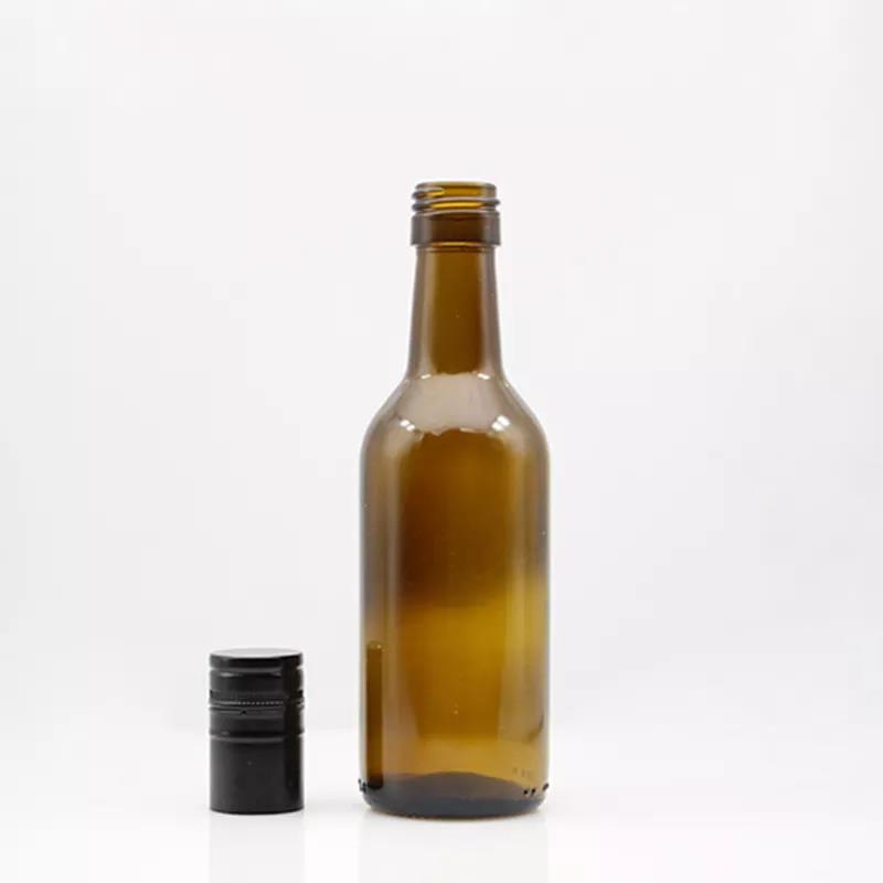 Small 187ml Empty Green Clear Wine Bottle Screw Top Mini Glass Wine Bottle